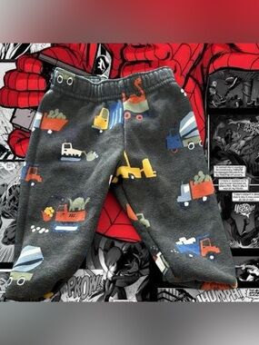 Garanimals Gray Sweatpants with Colorful Trucks